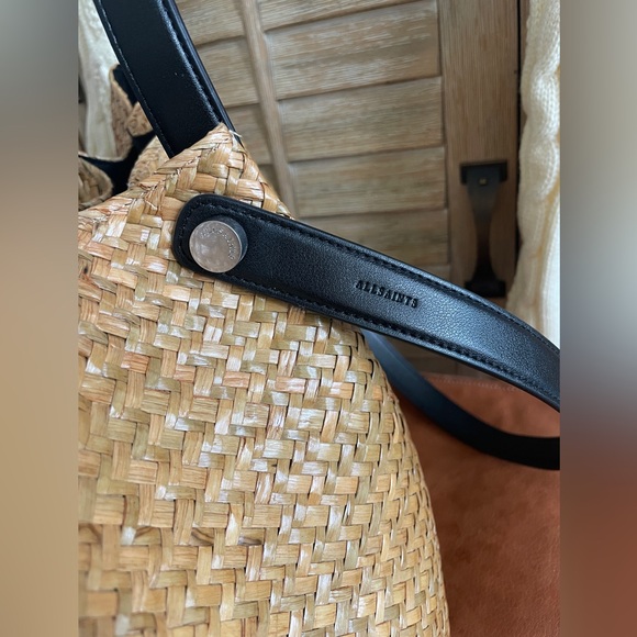 All saints Allington straw tote bag - Picture 3 of 4